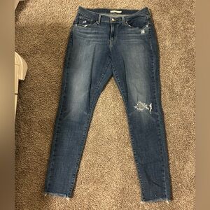 Levi's Women's Blue Distressed Jeans